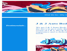 Tablet Screenshot of jandjautobodyrepairinc.com